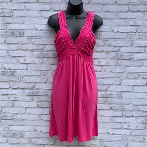 ❤️ Pink Fit and Flare Cotton Dress ❤️